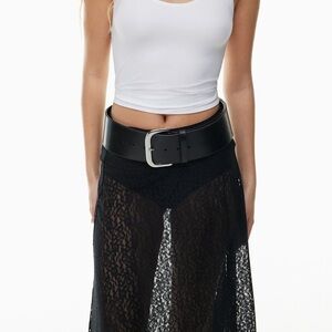 Wilfred Classic Black Belt with Silver-Tone Buckle